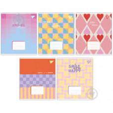 Зошит 36арк. клітинка Yes Smile and be happy