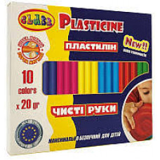 пластилін "Чисті руки MAXI" 10кол.*20гр, ECO, стек, 7645C, CLASS