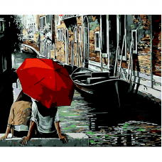 Картина за номерами "Червона парасоля", 40*50, ART Line
