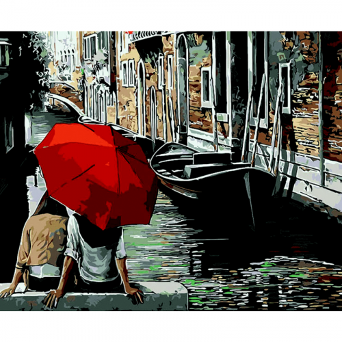 Картина за номерами "Червона парасоля", 40*50, ART Line