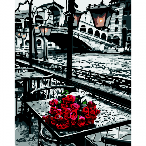 Картина за номерами "Червоні троянди", 40*50, ART Line