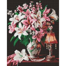 Набір з алмазною мозаїкою "Витончені лілії" 40х50см