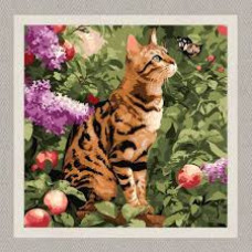 Набір для розпису по номерах "Бенгальський кіт" 40х40см
