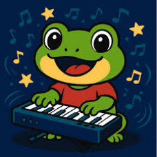 Набір для розпису по номерах для дітей "Жаба з піаніно" 25х25см