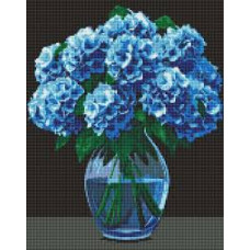 Набір з алмазною мозаїкою  "Букет гортензій" з АВ стразами 40х50см