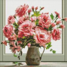 Набір з алмазною мозаїкою "Аромат букета" 40х40см