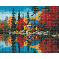 Набір з алмазною мозаїкою "Барви над водою" 40х50см