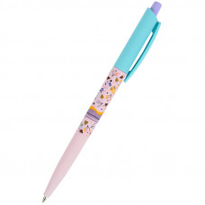 Ручка  AXENT автоматична Flowers, синя