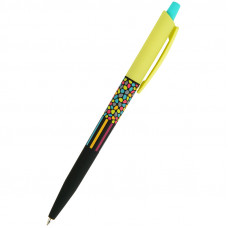 Ручка  AXENT автоматична Neon mosaic, синя