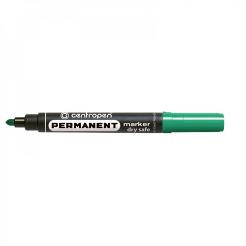 Маркер перманентний Centropen Permanent Dry Safe 8510 2,5мм зелений (14дней невисихає)