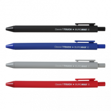 Ручка  ВМ авт. масляна 0,5мм синя Rubber Touch корпус асорті