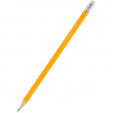 Олівець Axent з ластиком НВ жовтий