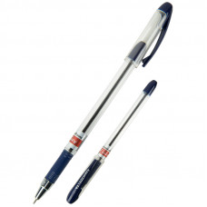 Ручка  Axent Delta масляна прозора з грипом синя (тип Maxriter)