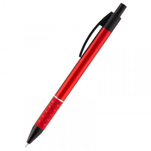 Ручка  AXENT автоматична Prestige корп.металевий червоний, син