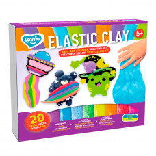 Набір для ліплення з повітряним пластиліном Elastic Clay 20 sticks TM Lovin