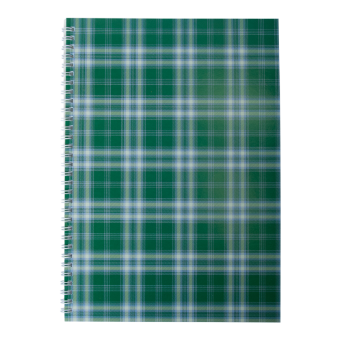 Блокнот А4  48арк спір/бічна   Shotlandka картон.обкл зелений