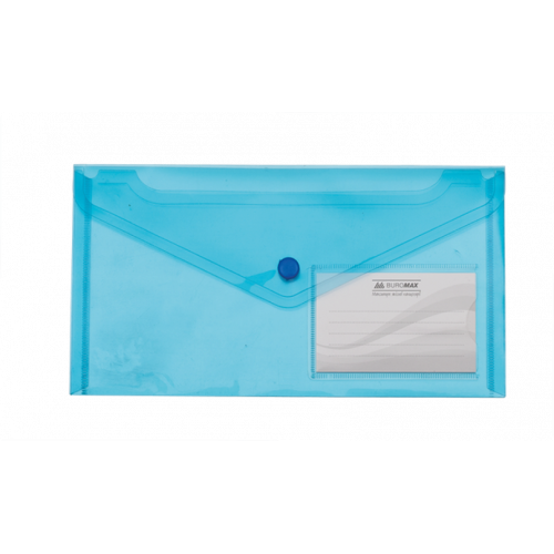 Конверт на кнопці ВМ DL TRAVEL  (240x130мм) , з карманом для візитки, синя