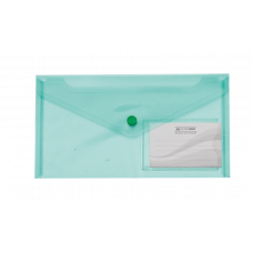 Конверт на кнопці ВМ DL TRAVEL  (240x130мм) , з карманом для візитки, зелена