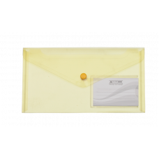 Конверт на кнопці ВМ DL TRAVEL (240x130мм) , з карманом для візитки, жовта