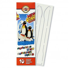 Пластилін KIN 10кол 200гр Пингвины+стеки