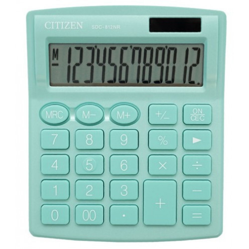 Калькулятор CITIZEN SDC-810NRGNE 102*124*25мм бірюзовий