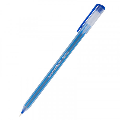 Ручка  Axent Delta масляна матово прозора синя