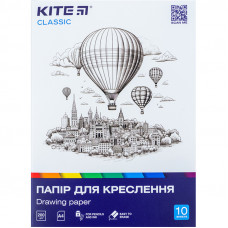 Папір для креслення А4, 10 аркушів, 200г/м2, Kite Classic