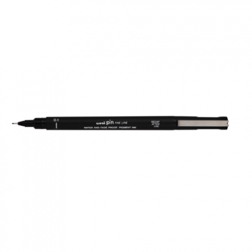 Лінер UNI Mitsubishi Pencil 0.1мм fine line, чорний (Япония)