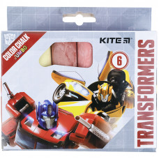 Крейда кольорова Jumbo,  6 кол. Kite Transformers