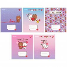Зошит 12арк.  коса лінія Yes Line Friends. Love letter