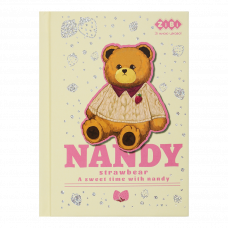 Блокнот А6 64 арк., клітинка, тв. обл., мат. ламін.+лак, бежевий, KIDS Line BEAR TOY