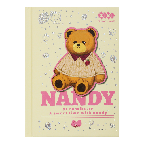 Блокнот А6 64 арк., клітинка, тв. обл., мат. ламін.+лак, бежевий, KIDS Line BEAR TOY