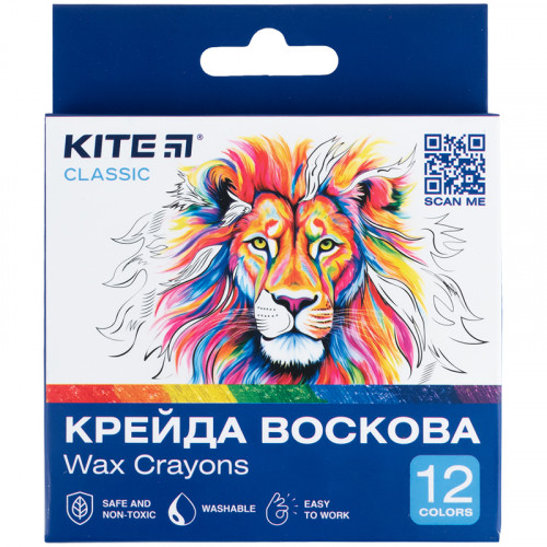 Олівці воскові Kite 12 кол Classic