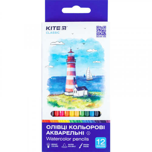 Олівці  12 кол  Kite Classic акварельні