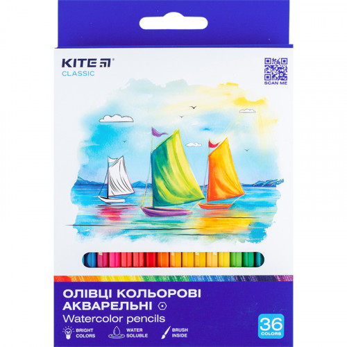 Олівці  36 кол  Kite Classic акварельні