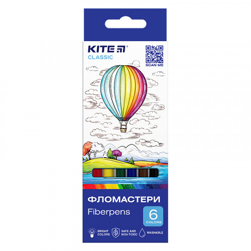 Фломастери Kite Classic   6 кол