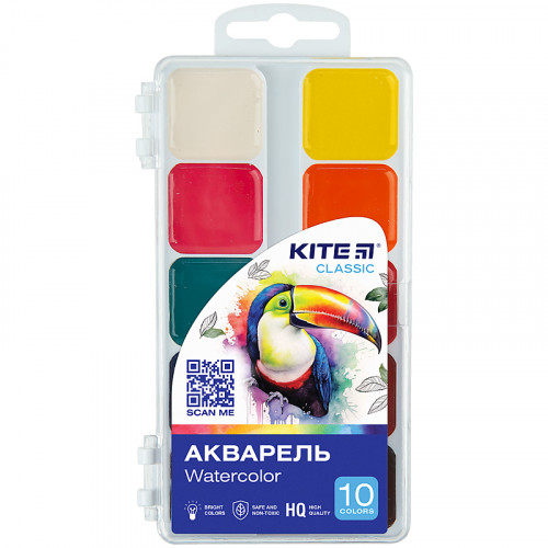 Акварель Kite Classic 10кол.