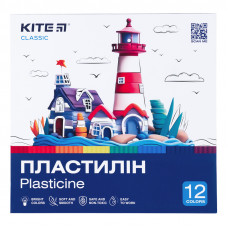 Пластилін Kite Classic 12 кольорів, 240г