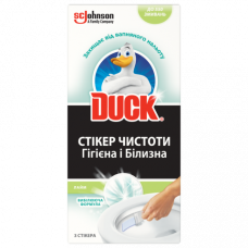 Стікер чистоти д/унітазу DUCK Лайм з Хлор-Актив компонентом 3шт/уп