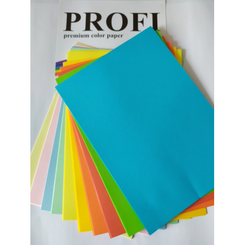 PROFI color папір офіс  A4 .160г/м 100арк 5кол Пастель МІКС