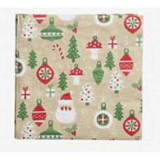 Салфетка дизайнерська 33*33 20шт Новорічні смаколики