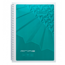Блокнот А4  96арк спір/бічна ВUROМAX PRIME А4, 96л., кл, бірюзовий