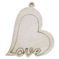 Фанер. Серце Love, кулон 4,5*4,5см. AS-4713, В-0269