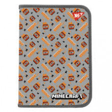 Папка факультативна Yes А4 пласт. на блискавці "Minecraft. TNT" з внутр. кишенею