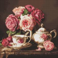 Набір з алмазною мозаїкою "Троянди в темряві" 40х40см