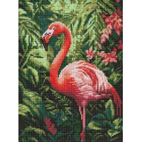 Набір з алмазною мозаїкою "Фламінго в тропіках" 30х40см