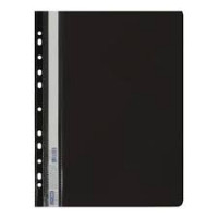 Папка-швидкозшивач з перфорацією, А4, 120/160 мкм, чорний, 12 шт/уп.