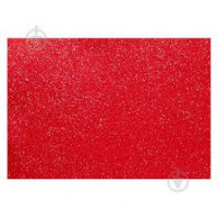 Фетр з глітером, червоний, 21*30см
